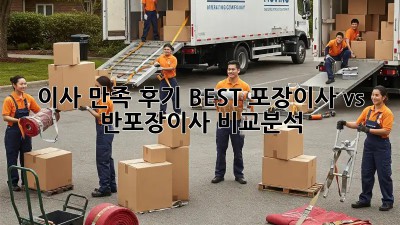 이사 만족 후기 BEST! 포장이사 vs 반포장이사 비교분석