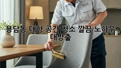 용담동 대형 공간 청소🧹✨: 깔끔 노하우 대방출!