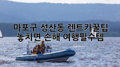 마포구 성산동 렌트카🚗꿀팁: 놓치면 손해! #여행필수템